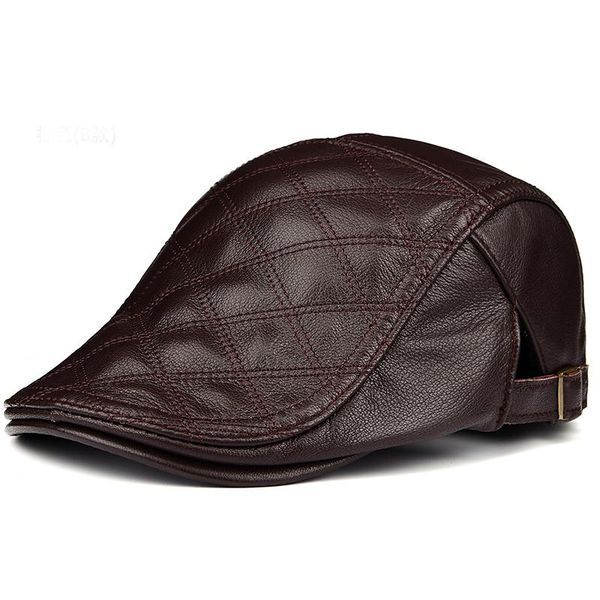 berets 2021 winter genuine leather duckbill thin hats for men/women leisure black/brown fitted cabbie bonnet, Blue;gray
berets 2021 winter genuine leather duckbill thin hats for men/women leisure black/brown fitted cabbie bonnet, Blue;gray