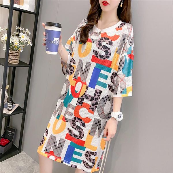 women's t-shirt 2021 summer quick-drying beach style skirt casual personality dress digital printing round neck oversized sweatshirt, White
women's t-shirt 2021 summer quick-drying beach style skirt casual personality dress digital printing round neck oversized sweatshirt, White