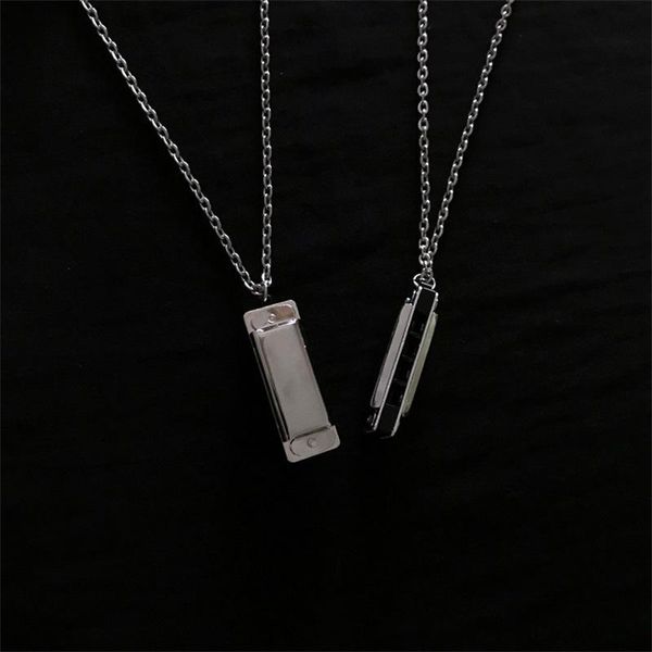 pendant necklaces minimalist simple creative design mini harmonica necklace silver color men's female jewelry gifts
pendant necklaces minimalist simple creative design mini harmonica necklace silver color men's female jewelry gifts