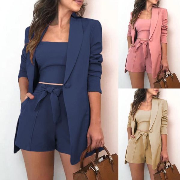 3pcs/set office lady outfits long sleeve blazer set women solid color blazer coat shorts vest set woman suit summer clothes, White
3pcs/set office lady outfits long sleeve blazer set women solid color blazer coat shorts vest set woman suit summer clothes, White