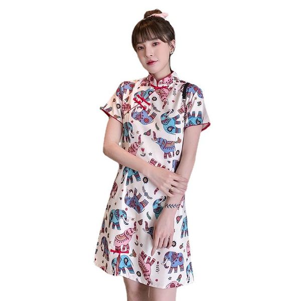 ethnic clothing plus size -4xl 2021 casual party loose fashion modern cheongsam dress women short sleeve qipao traditional chinese clothes, Red
ethnic clothing plus size -4xl 2021 casual party loose fashion modern cheongsam dress women short sleeve qipao traditional chinese clothes, Red
