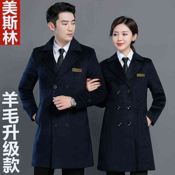 wool professional dress bank l front desk cashier woolen medium long coat women autumn and winter men, Black
wool professional dress bank l front desk cashier woolen medium long coat women autumn and winter men, Black