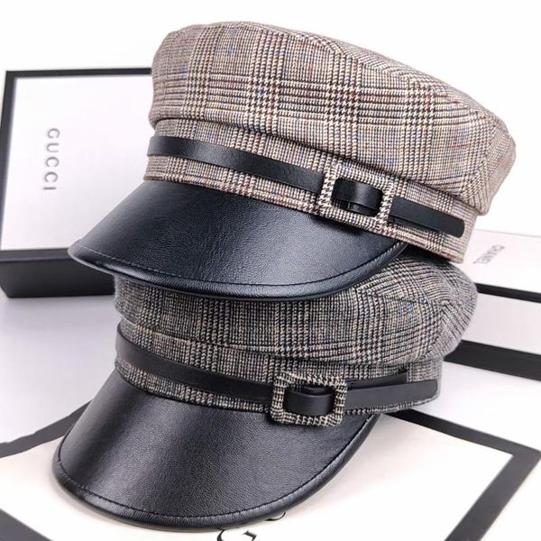 stingy brim hats jin-swhbias octagonal cap for women plaid leather visors sboy 2021 vintage autumn winter berets ladies hat, Blue;gray
stingy brim hats jin-swhbias octagonal cap for women plaid leather visors sboy 2021 vintage autumn winter berets ladies hat, Blue;gray