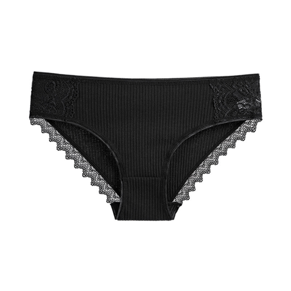 women's panties tfcsloin lace-edged cotton underwear seamless breathable threaded middle waist plus size ladies briefs, Black;pink
women's panties tfcsloin lace-edged cotton underwear seamless breathable threaded middle waist plus size ladies briefs, Black;pink