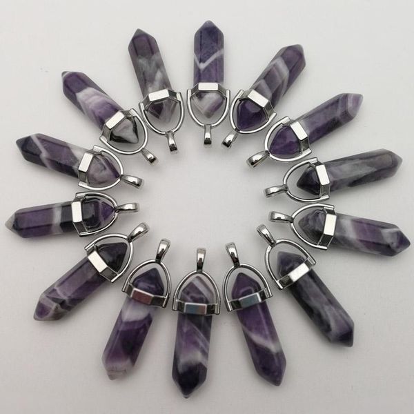 pendants fashion 24pcs natural purple crystal with white pillar & necklaces charms for making jewelry point, Black
pendants fashion 24pcs natural purple crystal with white pillar & necklaces charms for making jewelry point, Black