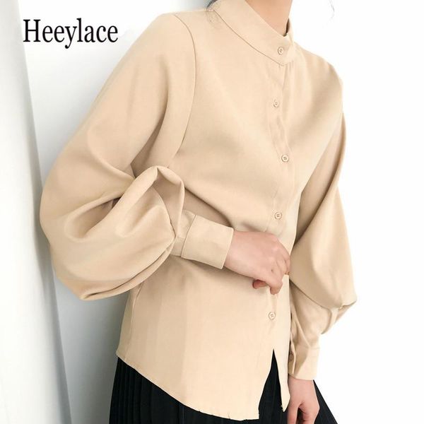 women's blouses & shirts autumn 2021 suede female blouse lantern sleeve stand collar korean style women loose, White
women's blouses & shirts autumn 2021 suede female blouse lantern sleeve stand collar korean style women loose, White
