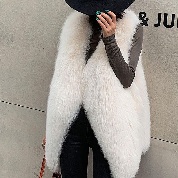 women's fur & faux high-quality natural real vest jacket 2021 fashion temperament furry ladies coat abrigos para mujer, Black
women's fur & faux high-quality natural real vest jacket 2021 fashion temperament furry ladies coat abrigos para mujer, Black