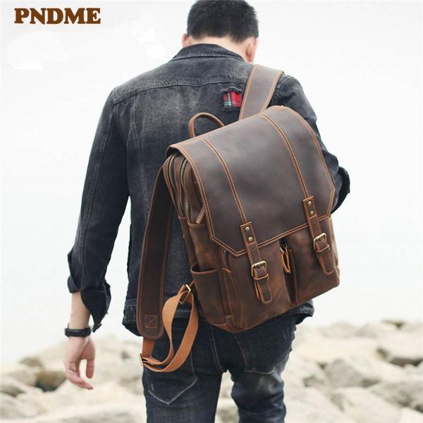 backpack pndme retro large capacity men's daily outdoor travel genuine leather bagpack anti-theft bookbags
backpack pndme retro large capacity men's daily outdoor travel genuine leather bagpack anti-theft bookbags
