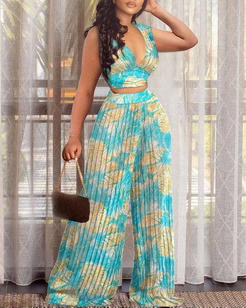 women's two piece pants sleeveless 2 suits vintage floral print green pleated long set women summer crop vest indie folk sets ladies cl, White
women's two piece pants sleeveless 2 suits vintage floral print green pleated long set women summer crop vest indie folk sets ladies cl, White