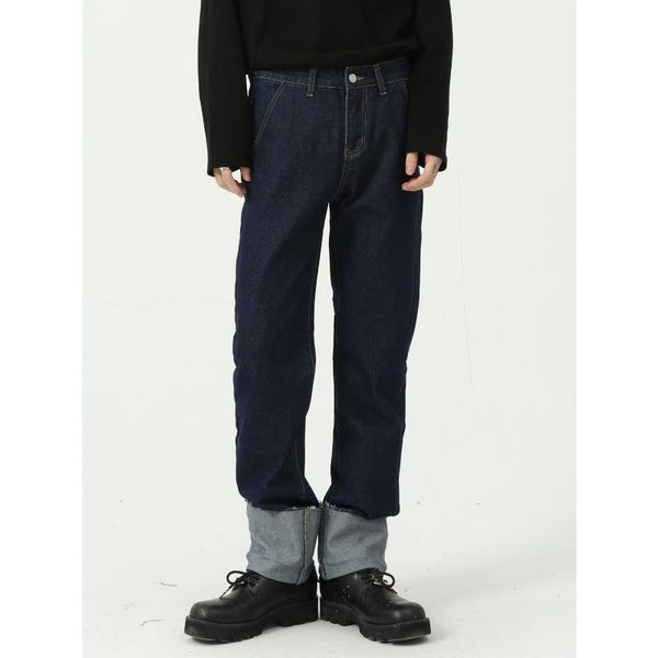 men's jeans male women streetwear hip hop fashion vintage washed jean pants men cuffs design straight simple casual denim trousers, Blue
men's jeans male women streetwear hip hop fashion vintage washed jean pants men cuffs design straight simple casual denim trousers, Blue