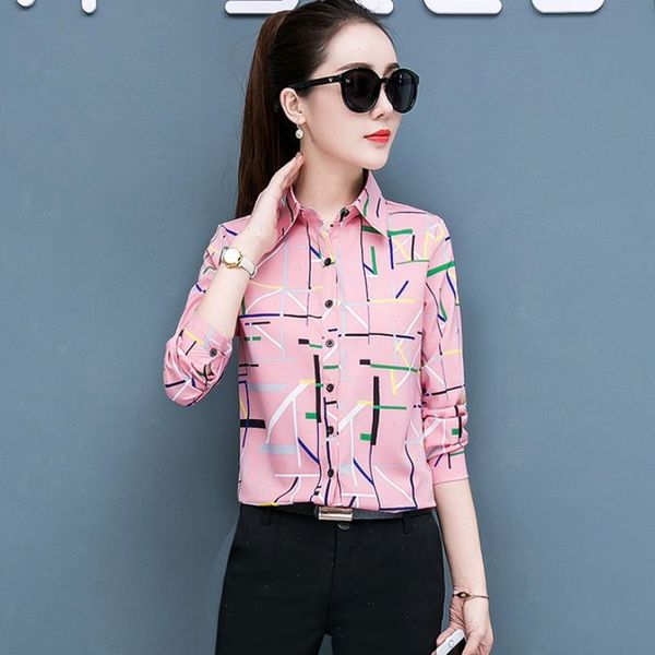 spring long sleeve chiffon korean womens blouses casual streetwear elegant office plus size ladies print, White
spring long sleeve chiffon korean womens blouses casual streetwear elegant office plus size ladies print, White