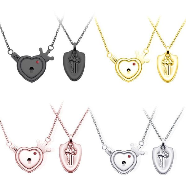 fashion titanium steel couple love key necklace set clavicle chain jewelry for wholesale drop pendant necklaces, Silver
fashion titanium steel couple love key necklace set clavicle chain jewelry for wholesale drop pendant necklaces, Silver