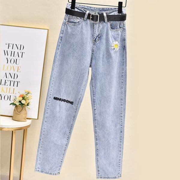 women's jeans denim pants korean harem trousers plus size jean femme high waist mom cintura alta vintage, Blue
women's jeans denim pants korean harem trousers plus size jean femme high waist mom cintura alta vintage, Blue