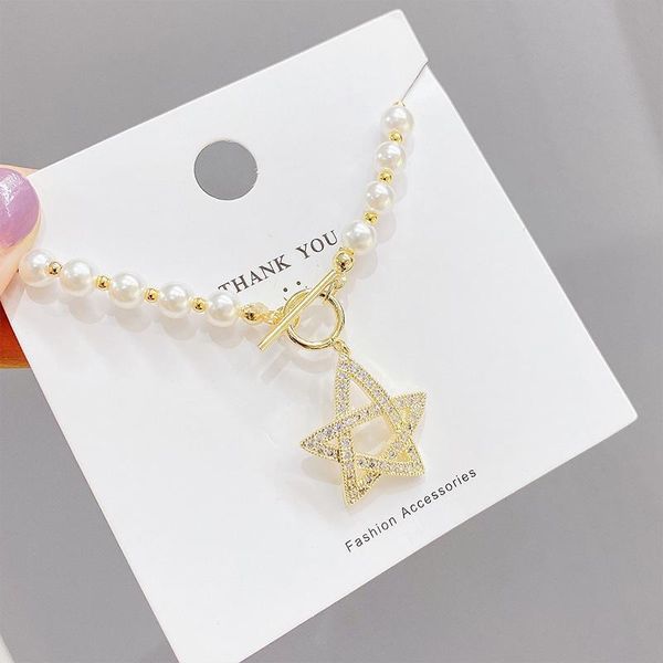 chains natural pearl necklace special-shaped vintage court style elegant five-pointed star clavicle chain pendant female jewelry, Silver
chains natural pearl necklace special-shaped vintage court style elegant five-pointed star clavicle chain pendant female jewelry, Silver
