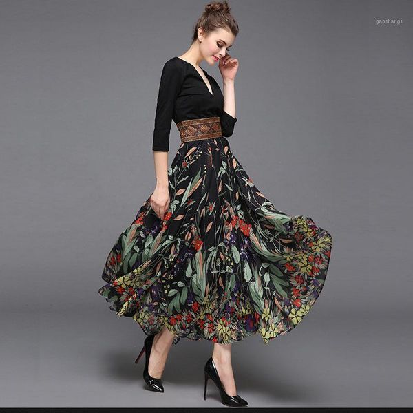 casual dresses arrival women's v neck 3/4 sleeves printed patchwork a line elegant designer fashion1, Black;gray
casual dresses arrival women's v neck 3/4 sleeves printed patchwork a line elegant designer fashion1, Black;gray