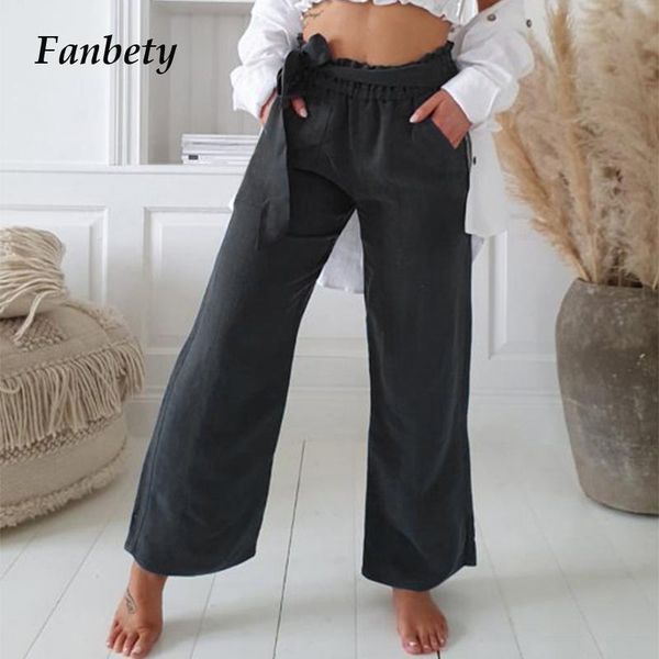 women's pants & capris elegant solid elastic waist wide leg women pant autumn casual cotton linen long summer fashion lace-up loose tro, Black;white
women's pants & capris elegant solid elastic waist wide leg women pant autumn casual cotton linen long summer fashion lace-up loose tro, Black;white