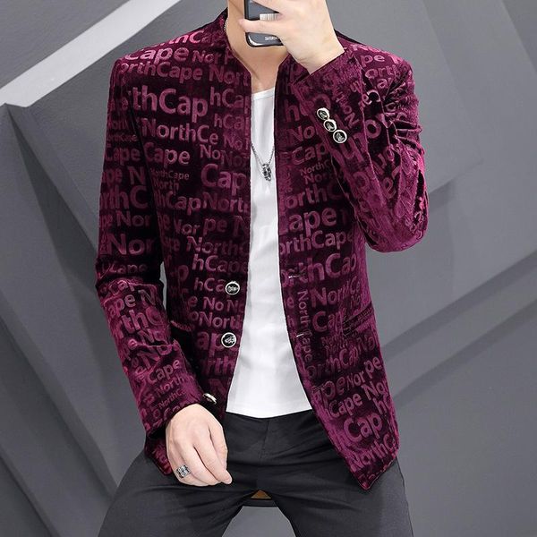 men's suits & blazers purple velour elegant mens slim fit velvet claret jackets mandarin collar china stylish clothing fashion brown pr, White;black
men's suits & blazers purple velour elegant mens slim fit velvet claret jackets mandarin collar china stylish clothing fashion brown pr, White;black
