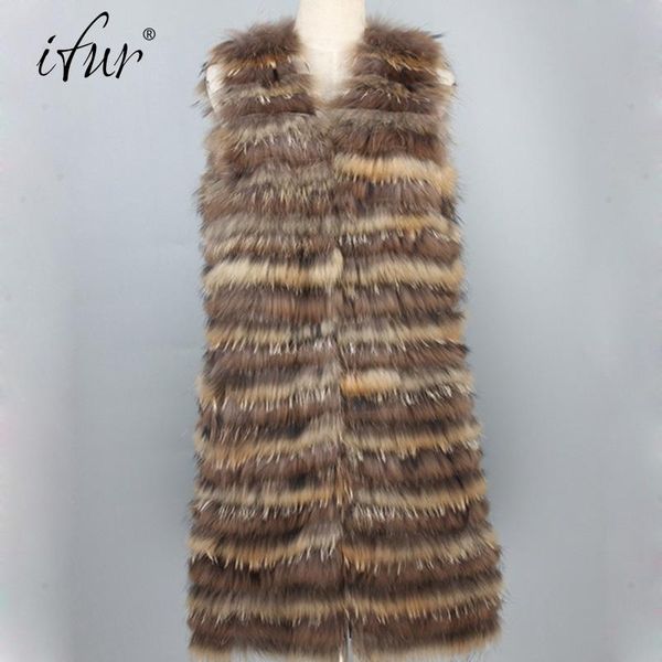 women's vests 2021 women natural colour raccoon fur jacket long style lady winter vest b012, Black;white
women's vests 2021 women natural colour raccoon fur jacket long style lady winter vest b012, Black;white