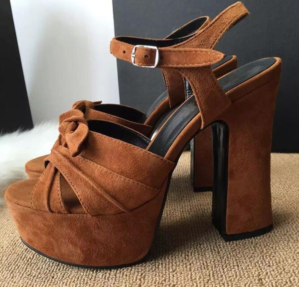 women high platform knot bowtie sandals bow open toe ladies super chunky heels ankle buckle shoes, Black
women high platform knot bowtie sandals bow open toe ladies super chunky heels ankle buckle shoes, Black