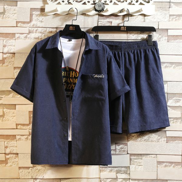 tracksuits summer breathable thin letter printed men's youth suit (shirt + shorts) casual vacation office work clothes, Gray
tracksuits summer breathable thin letter printed men's youth suit (shirt + shorts) casual vacation office work clothes, Gray