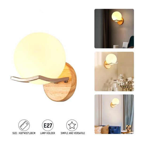 unique creative wood material glass ball wall lamp led lamp, used in corridor bedroom bedside ac85-265v
unique creative wood material glass ball wall lamp led lamp, used in corridor bedroom bedside ac85-265v