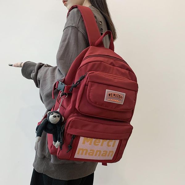 backpack fashion women mini simple backpacks lady campus style pure color big capacity leisure double striped shoulder bag
backpack fashion women mini simple backpacks lady campus style pure color big capacity leisure double striped shoulder bag