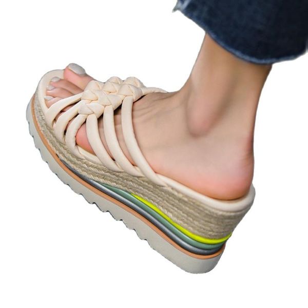 slippers arden furtado summer fashion women's shoes narrow band blue wedges heels ladies straw platform genuine leather 40, Black
slippers arden furtado summer fashion women's shoes narrow band blue wedges heels ladies straw platform genuine leather 40, Black
