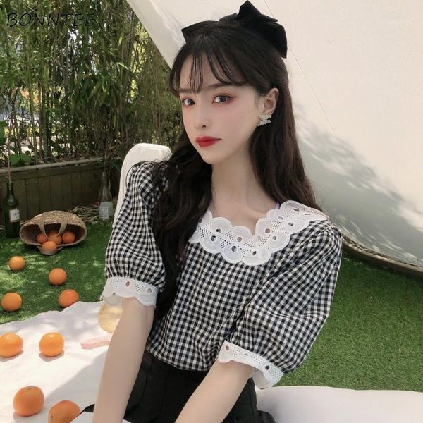 women's blouses & shirts women plaid mujer de moda korean style hipster lace fashion sweet preppy students simple ropa summer high stre, White
women's blouses & shirts women plaid mujer de moda korean style hipster lace fashion sweet preppy students simple ropa summer high stre, White