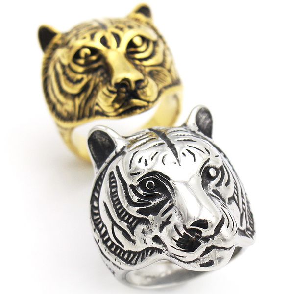 cool tiger head big ring for mens vintage punk retro domineering finger gothic titanium steel ring men jewelry, Golden;silver
cool tiger head big ring for mens vintage punk retro domineering finger gothic titanium steel ring men jewelry, Golden;silver