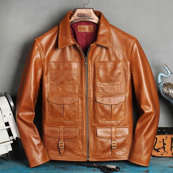 men's leather & faux genuine biker jacket mens 2022 autumn turn-down collar zippers pockets slim solid japanese style fashion short coa, Black
men's leather & faux genuine biker jacket mens 2022 autumn turn-down collar zippers pockets slim solid japanese style fashion short coa, Black