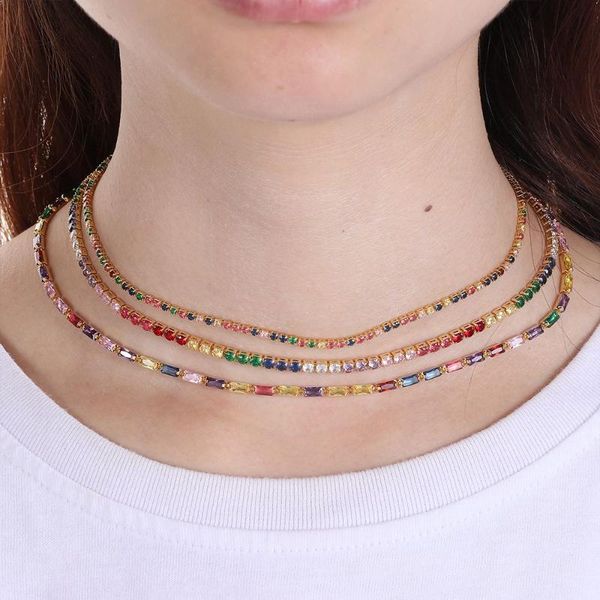chains colorful zircon ncecklace hip hop link chain bracelet inlaid rhinestone choker necklace luxury shiny diamond jewelry, Silver
chains colorful zircon ncecklace hip hop link chain bracelet inlaid rhinestone choker necklace luxury shiny diamond jewelry, Silver