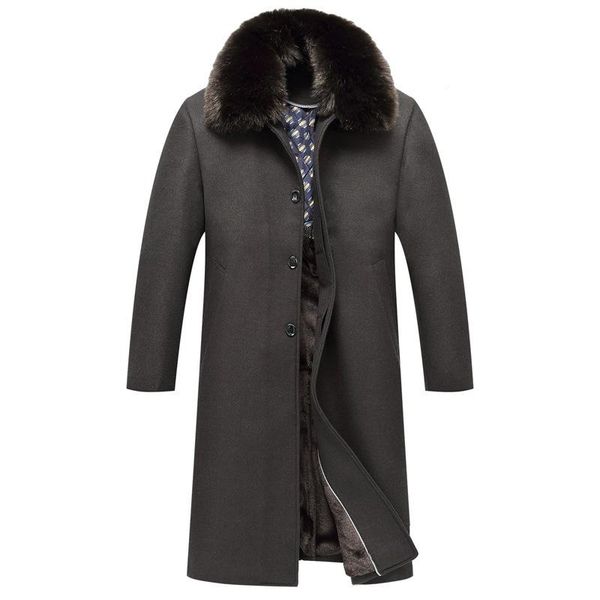 men's wool & blends winter coat long trench coats mens warm jackets fur collar outerwear overcoat windbreaker thickening plus size clo, Black
men's wool & blends winter coat long trench coats mens warm jackets fur collar outerwear overcoat windbreaker thickening plus size clo, Black