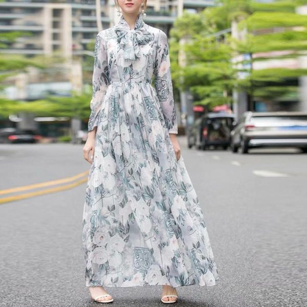 casual dresses est fashion 2021 runway women's long sleeve elegant bow collar rose ink painting printed soft maxi dress, Black;gray
casual dresses est fashion 2021 runway women's long sleeve elegant bow collar rose ink painting printed soft maxi dress, Black;gray