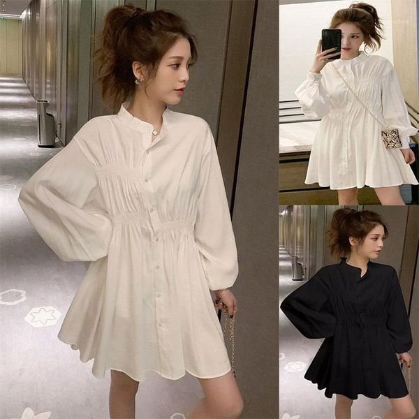 towerke 2021 spring autumn stand collar long sleeve pleated fold stitch irregular blouse dress women fashion tide casual dresses, Black;gray
towerke 2021 spring autumn stand collar long sleeve pleated fold stitch irregular blouse dress women fashion tide casual dresses, Black;gray