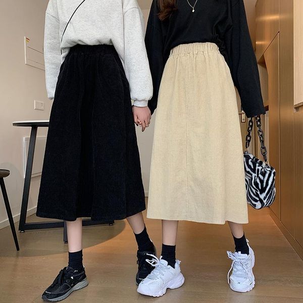 skirts japanese retro corduroy skirt for women high waist loose a-line solid elastic long winter korean casual female outwear, Black
skirts japanese retro corduroy skirt for women high waist loose a-line solid elastic long winter korean casual female outwear, Black
