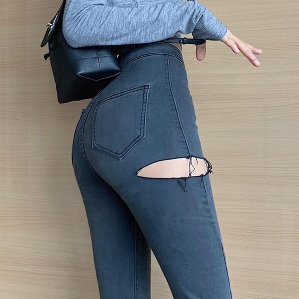 ripped jeans women high waisted stretch skinny denim pants 2021 autunm winter retro washed elastics pencil trousers women's, Blue
ripped jeans women high waisted stretch skinny denim pants 2021 autunm winter retro washed elastics pencil trousers women's, Blue