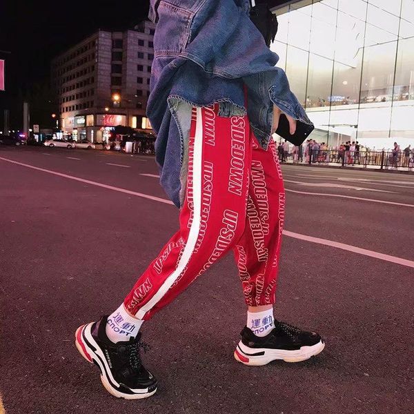 men's pants arrival harajuku japanese style letter printed fashionable jogger trousers hip hop autumn casual male harem, Black
men's pants arrival harajuku japanese style letter printed fashionable jogger trousers hip hop autumn casual male harem, Black