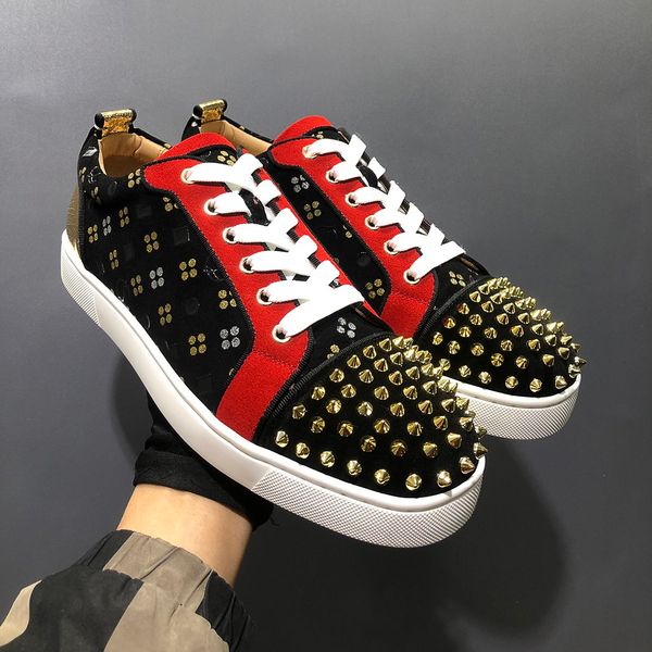2021ss luxury designer men women sneakers leisure shoes low genuine leather couple sneakers with rivets true leather walking sports trainers, Black
2021ss luxury designer men women sneakers leisure shoes low genuine leather couple sneakers with rivets true leather walking sports trainers, Black