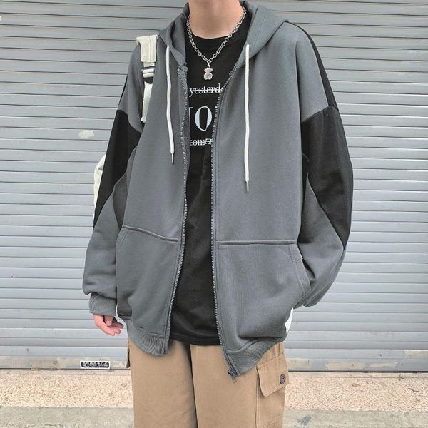 men's hoodies & sweatshirts men patchwork korean-style ins hooded zipper teens harajuku baggy xxl preppy casual all-match hoodie males, Black
men's hoodies & sweatshirts men patchwork korean-style ins hooded zipper teens harajuku baggy xxl preppy casual all-match hoodie males, Black