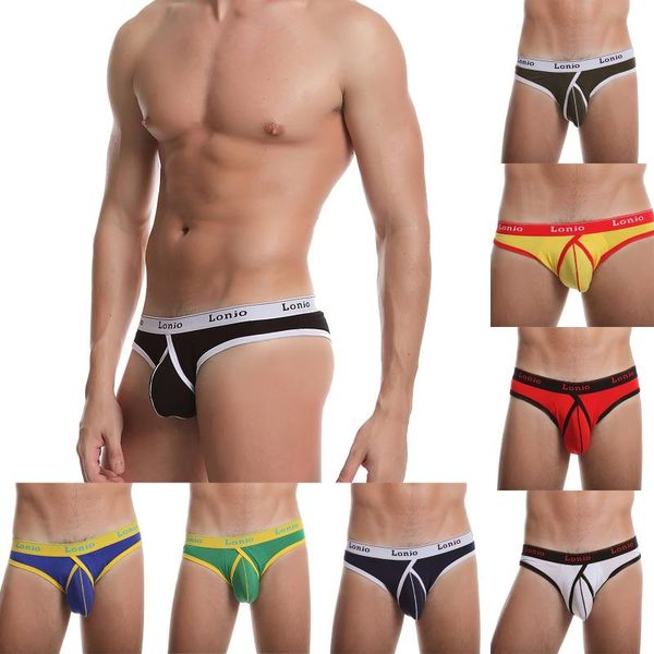 underpants men's solid color thong comfy breathable low waist triangular men soft underwear cotton gay briefs, Black;white
underpants men's solid color thong comfy breathable low waist triangular men soft underwear cotton gay briefs, Black;white