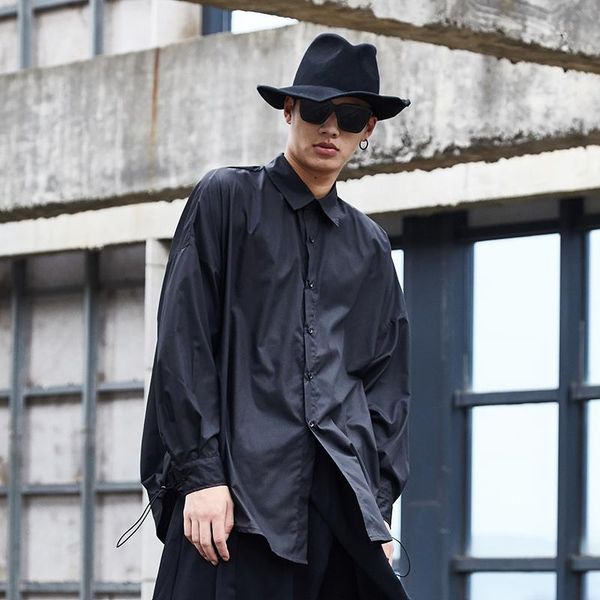 men's casual shirts long-sleeve shirt spring and autumn style personality hem rope design pure color leisure loose large size, White;black
men's casual shirts long-sleeve shirt spring and autumn style personality hem rope design pure color leisure loose large size, White;black