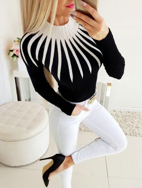 women's blouses & shirts women slim fit color matching sweater 2021 autumn winter long sleeve turtleneck pullover jumper bottoming shir, White
women's blouses & shirts women slim fit color matching sweater 2021 autumn winter long sleeve turtleneck pullover jumper bottoming shir, White