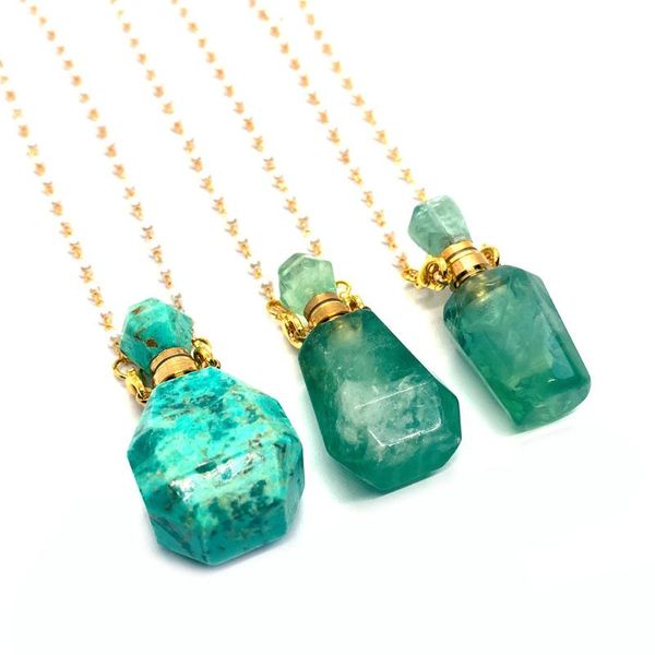 pendant necklaces natural stone perfume bottle necklace two hole malachite woman exquisite essential oil lady, Silver
pendant necklaces natural stone perfume bottle necklace two hole malachite woman exquisite essential oil lady, Silver