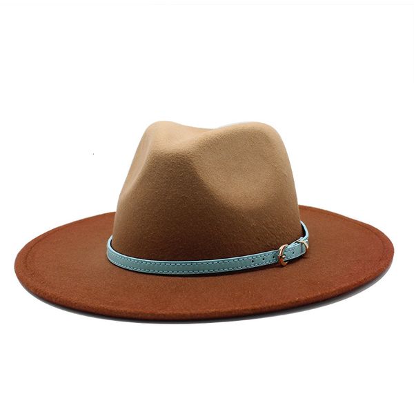 berets trend men women wide brim faux wool felt fedora hats with bull head band cowboy trilby cap carnival panama jazz 04dv, Blue;gray
berets trend men women wide brim faux wool felt fedora hats with bull head band cowboy trilby cap carnival panama jazz 04dv, Blue;gray