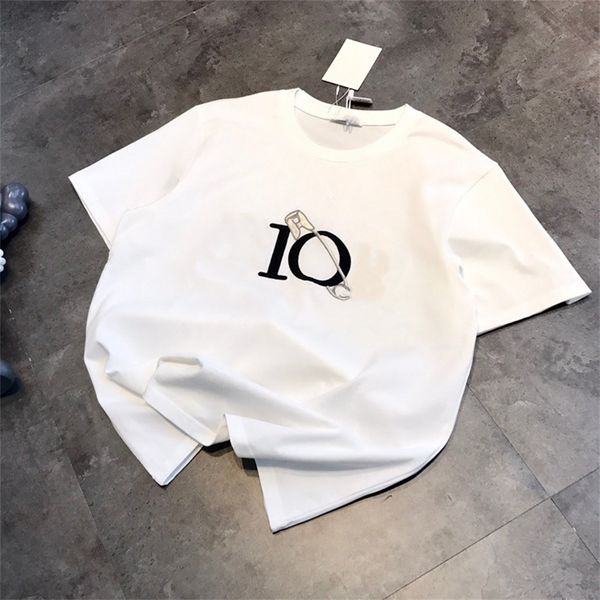 spring summer new couple simple three-dimensional embroidery casual loose round neck short sleeve t-shirt, White
spring summer new couple simple three-dimensional embroidery casual loose round neck short sleeve t-shirt, White