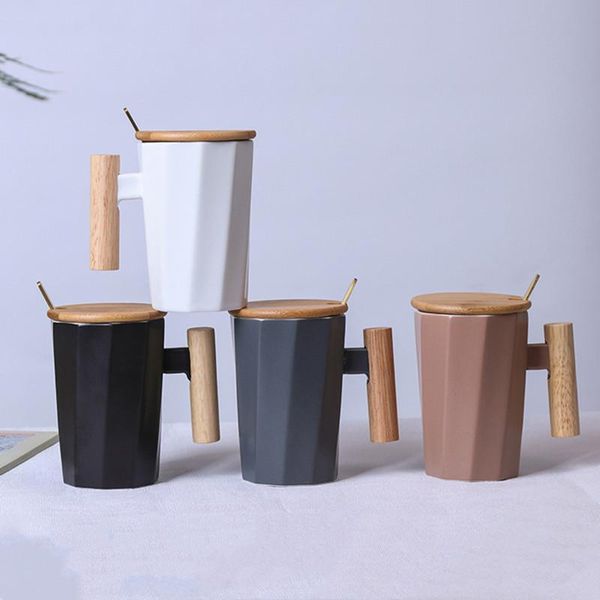 mugs 380ml wood handle ceramic coffee mug creative polygonal office home milk tea cup for gift
mugs 380ml wood handle ceramic coffee mug creative polygonal office home milk tea cup for gift