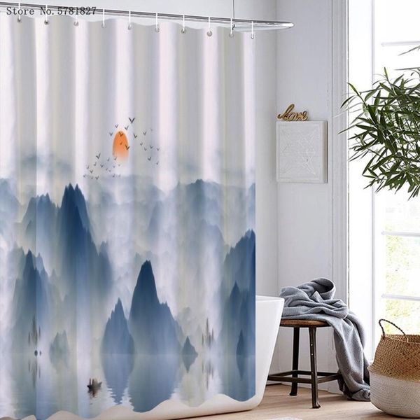 mountain river landscape shower curtains fabric waterproof polyester curtain chinese style home bathroom decor
mountain river landscape shower curtains fabric waterproof polyester curtain chinese style home bathroom decor