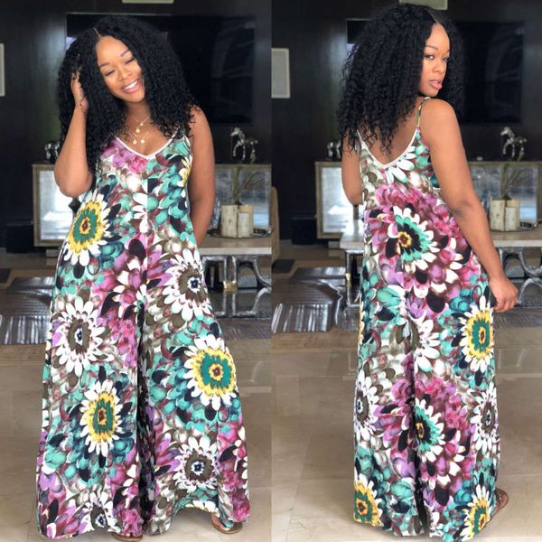 2021 new fashion large standard size fashionable summer casual loose sleeveless suspender wide leg jumpsuit, Black
2021 new fashion large standard size fashionable summer casual loose sleeveless suspender wide leg jumpsuit, Black