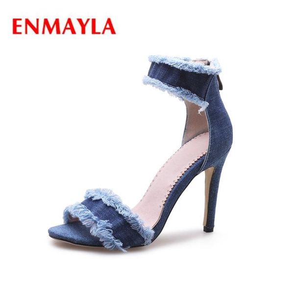 women high heels back zip sandals lady denim cover heel fashion big size 34-43 zyl420, Black
women high heels back zip sandals lady denim cover heel fashion big size 34-43 zyl420, Black