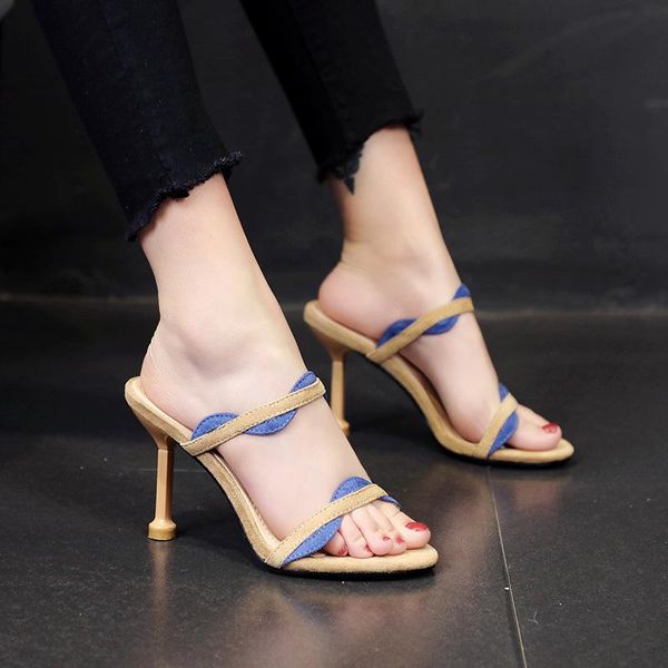 slippers 2021 summer style simple and color matching high heel women elegant suede comfortable stiletto heels., Black
slippers 2021 summer style simple and color matching high heel women elegant suede comfortable stiletto heels., Black